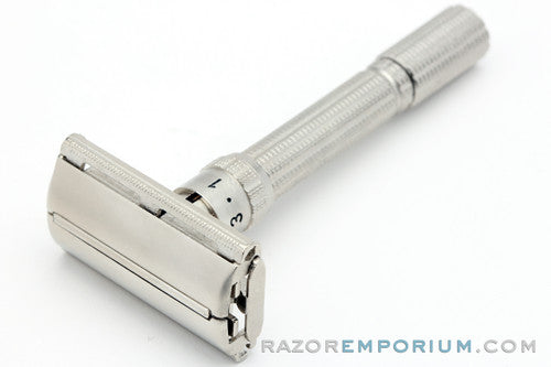 1963 Gillette I4 Slim Adjustable DE Safety Razor Satin Nickel Revamp