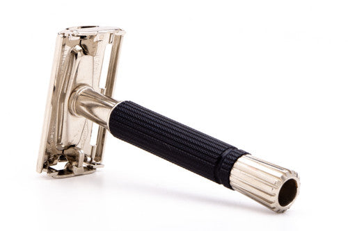 1976 W4 Gillette Black Handle TTO Super Speed Safety Razor | Factory Nickel Revamp