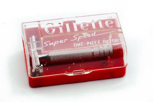 1947-51 Gillette Super Speed TTO DE Safety Razor with Styrene Case
