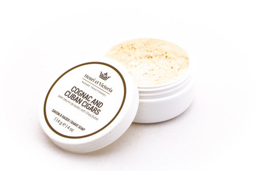 Henri et Victoria Shave Soap | Cognac and Cuban Cigars