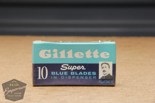 Gillette Blue Double Edge Razor Blades in Dispenser | New Old Stock (NOS)