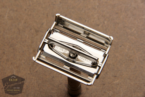 Gillette 1940's Notched Super Speed Safety Razor / Nickel REVAMPED