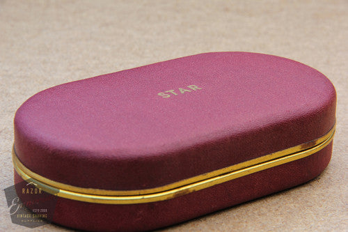 Star Double Edge Safety Razor USA in Maroon Case