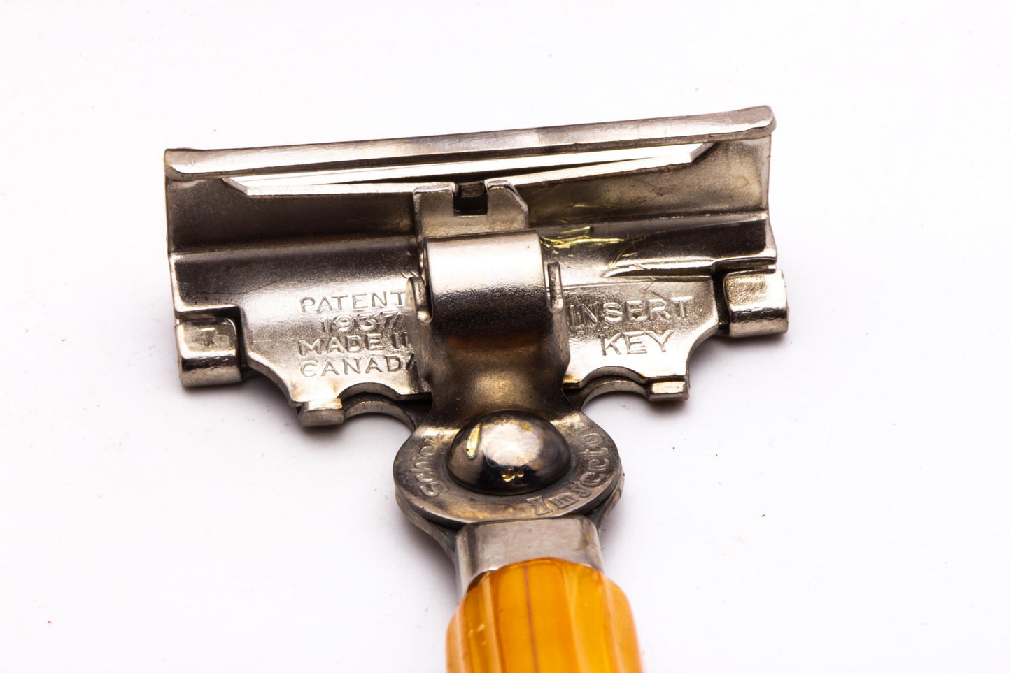 1940's Schick Injector Bakelite Handle in Brown Case| Original Condition