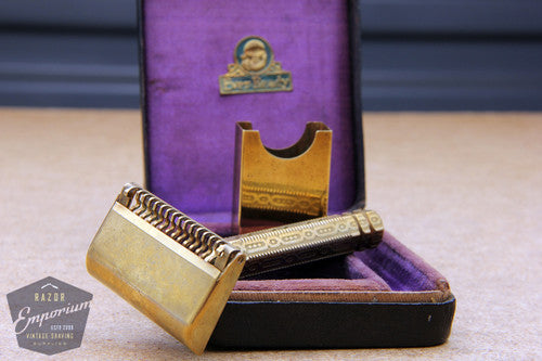 Ever Ready 1912 Style Single Edge Safety Razor in Black Leather Case
