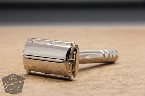 Gillette 1953 Notched Super Speed Safety Razor - Y2 * Nickel REVAMPED