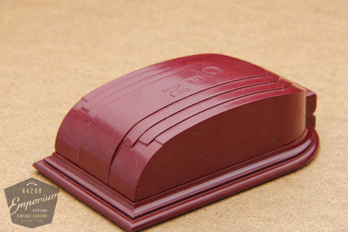 Gem 1930's Micromatic Single Edge Razor in Art Deco Case - Maroon