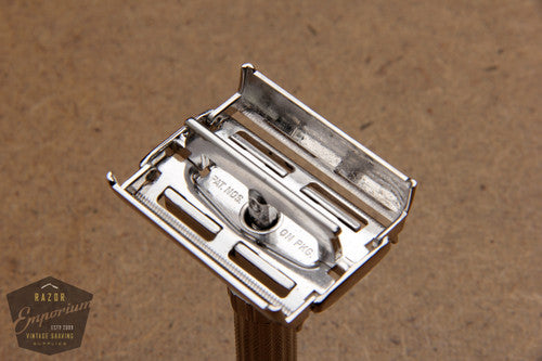 Gillette 1960 Fatboy Adjustable TTO Safety Razor G3 ** Rhodium REVAMPED