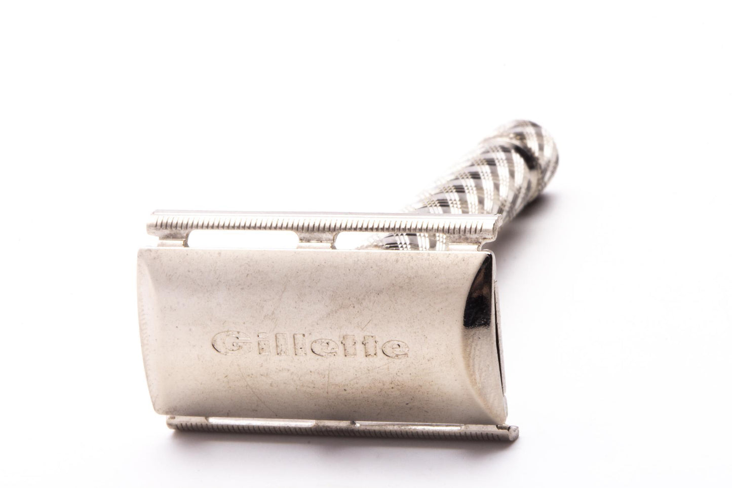 1960's Gillette Ball End Tech Double Edge Spiral Handle Razor | Original Condition