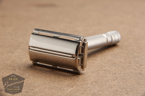 Gillette 1950's Notched Original Super Speed (DE) Safety Razor- * Revamped- Nickel