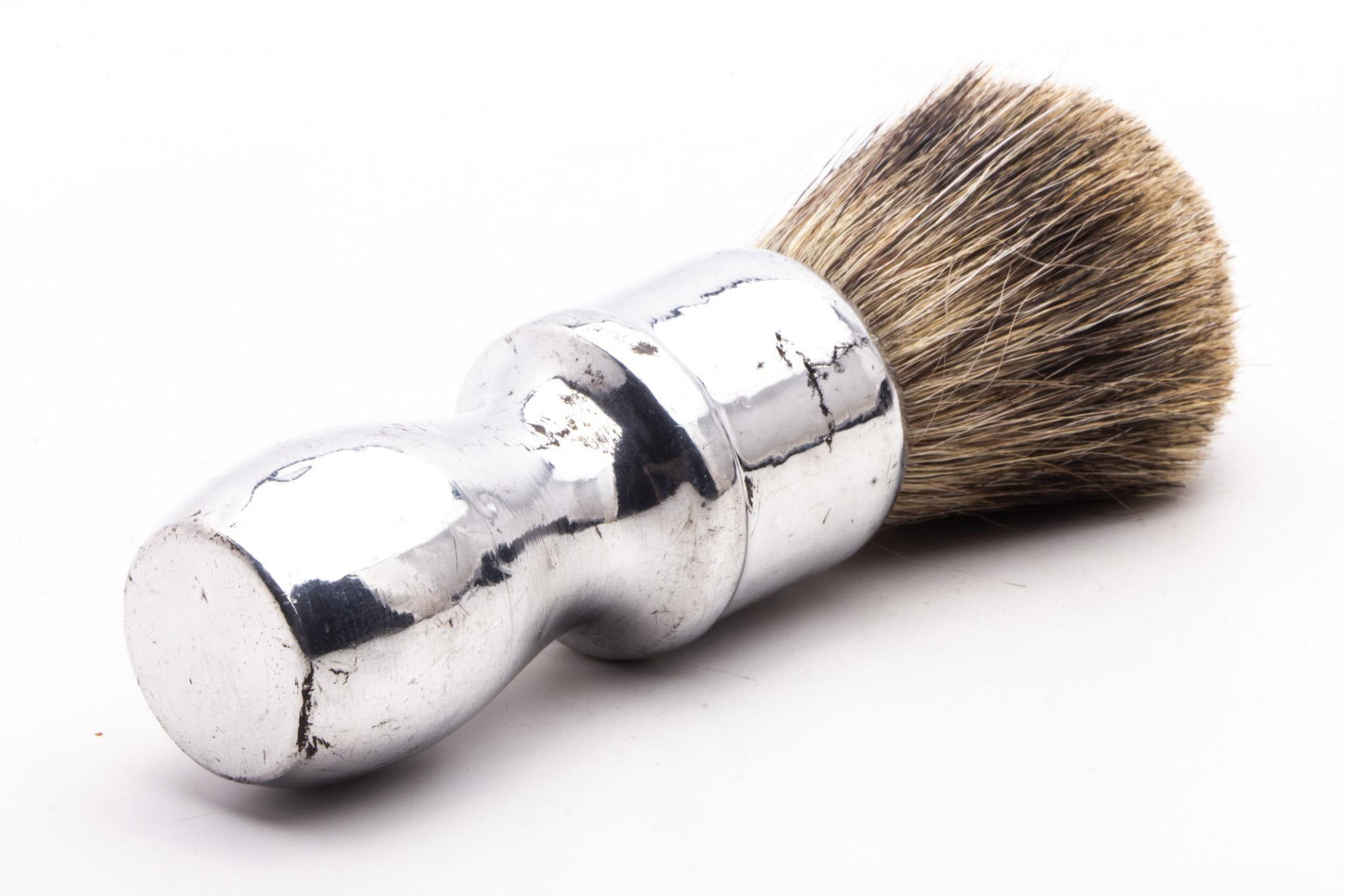 Vintage Restored Best Badger Chrome Painted Shaving Brush