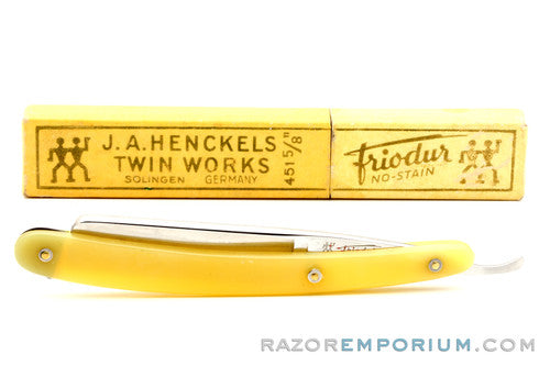 9/16" J.A. Henckels "Friodur" No. 451 Straight Razor w/ Case | Solingen, Germany