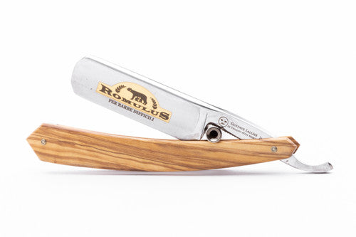 7/8" Ertan Süer Gustav LaLune Romulus Straight Razor | Olivewood Scales