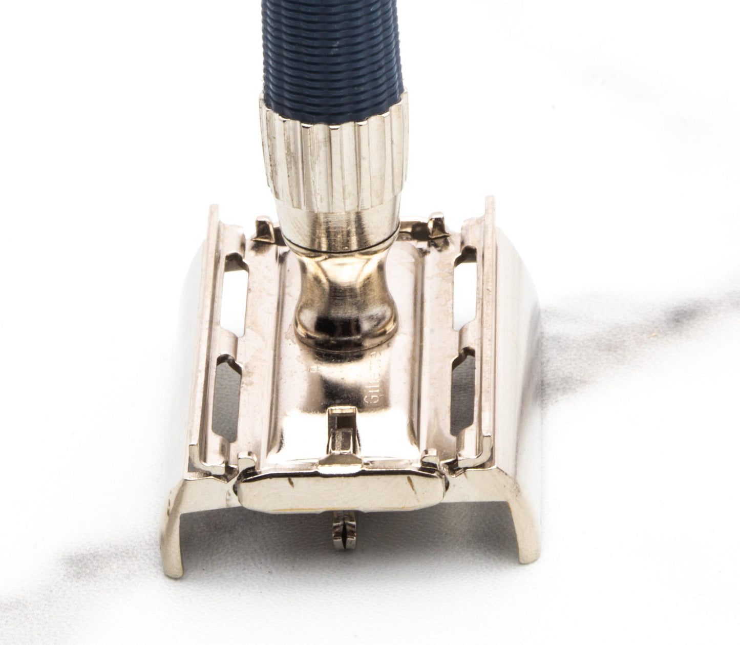 1971 R1 Gillette Navy Blue Knack Double Edge Safety Razor | Original Condition