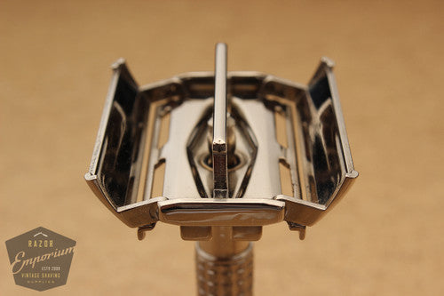 Gillette 1957 C3 Flair Tip Super Speed Safety Razor * Nickel REVAMPED