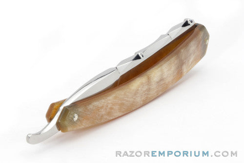 11/16" Thiers-Issard Hollow Ground Blonde Horn Straight Razor