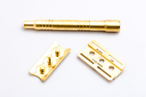 Yates Precision Shaving  Model 921-H Solid Bar Double Edge Safety Razor | Brass