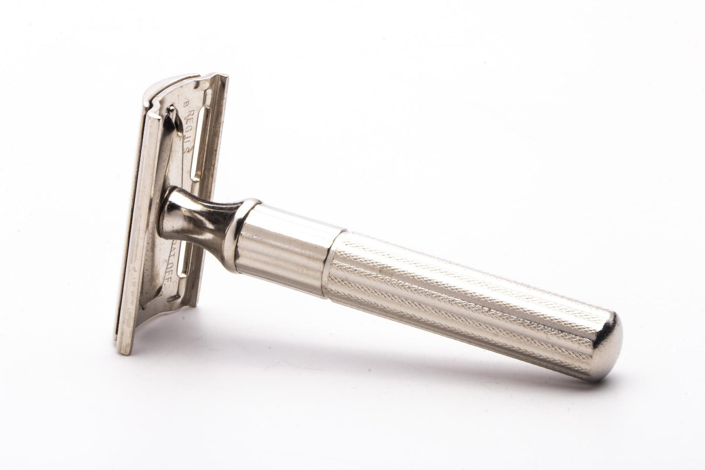 1956 B3 Gillette Fat Handle Tech DE Safety Razor | Factory Nickel Revamp