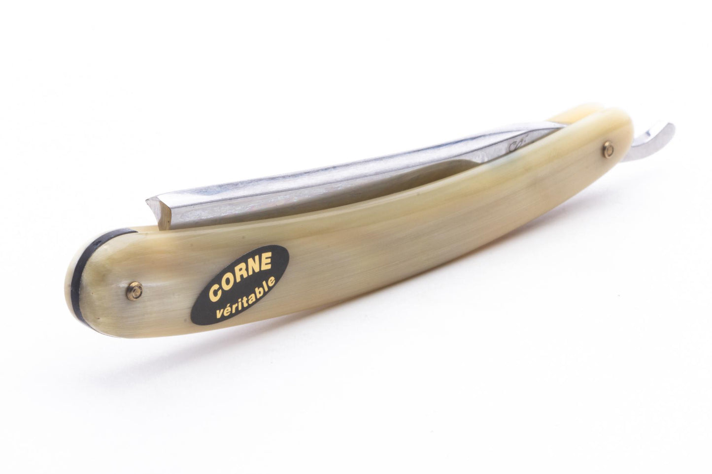 6/8" Ertan The Elegant Carbon Straight Razor | Horn Scales