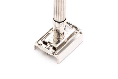 1960 F2 Gillette $1.95 Fatboy Adjustable Double Edge Safety Razor | Factory Nickel Revamp