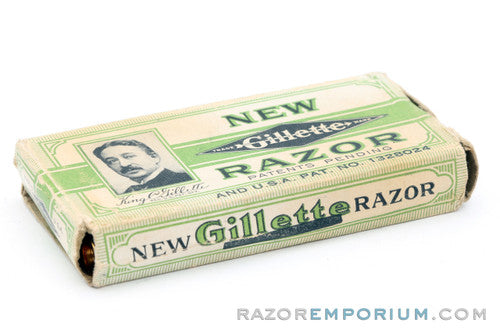1930's Gillette Long Comb NEW Ball End DE Razor | Palmolive Set
