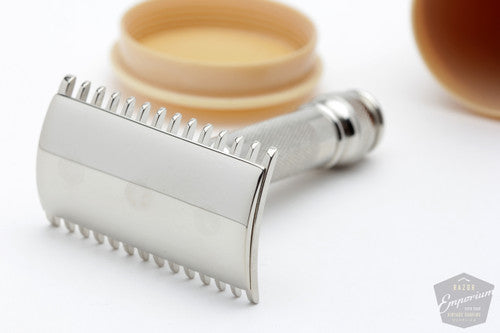 1920's Gillette Milady Decollete DE Revamp Safety Razor with Travel Case
