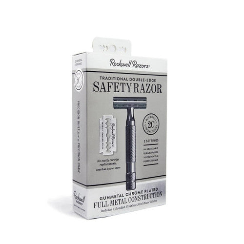 Rockwell 2C Gun Metal Adjustable Double Edge Safety Razor