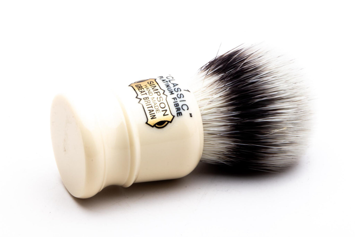 Simpsons | Classic 1 Platinum Fibre Synthetic Shaving Brush with Travel Tube