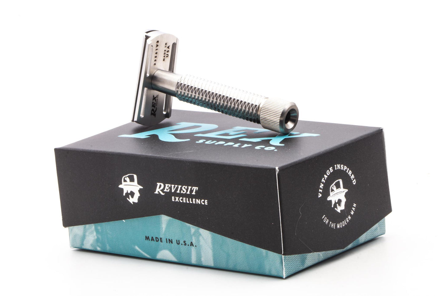 Rex Supply Co. | Sentry Slant Three Piece Stainless Steel Double Edge Safety Razor