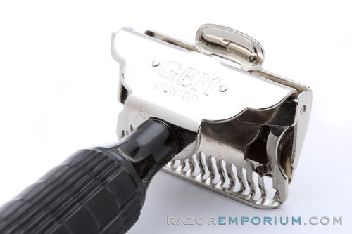 1940s Gem Junior Fat Handle Single Edge Safety Razor - Factory Nickel Revamp