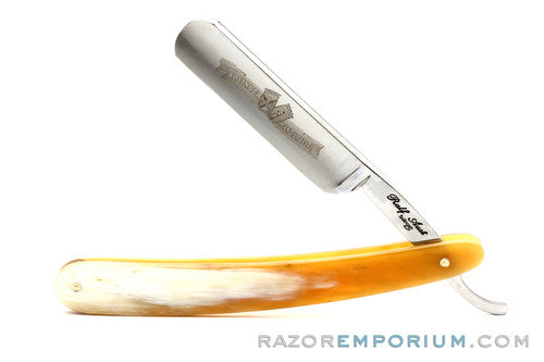 5/8" Ralf Aust Round Tip Straight Razor | Horn Scales