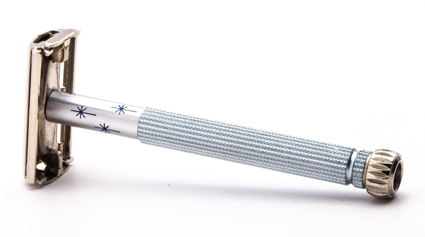 1969 O1 Lady Gillette Blue Star DE Safety Razor | Original Condition