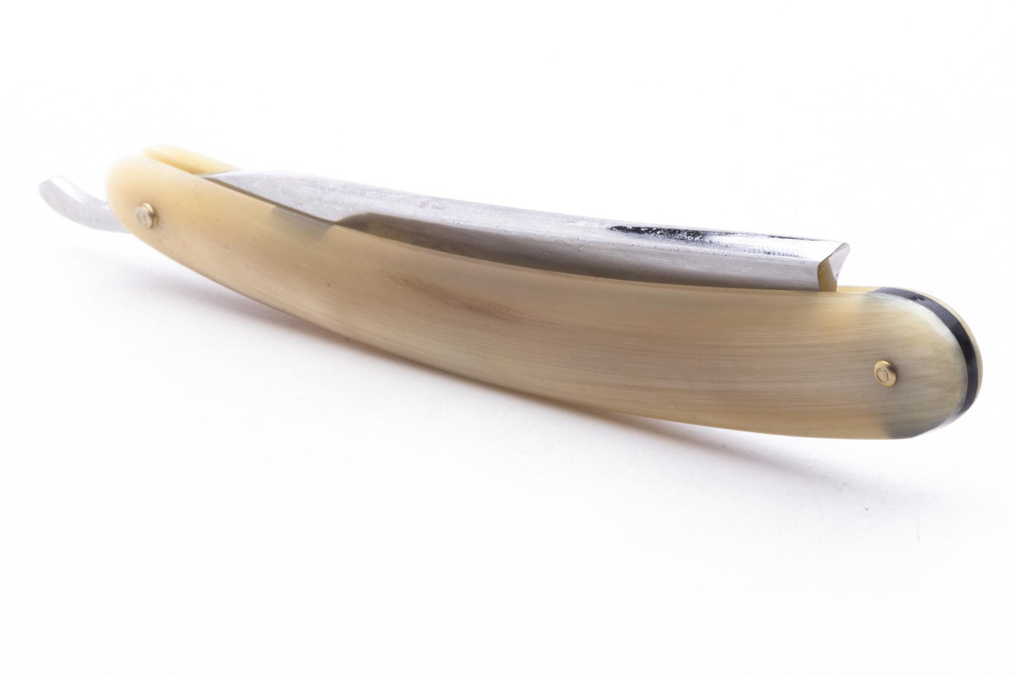 6/8" Ertan The Elegant Carbon Straight Razor | Horn Scales