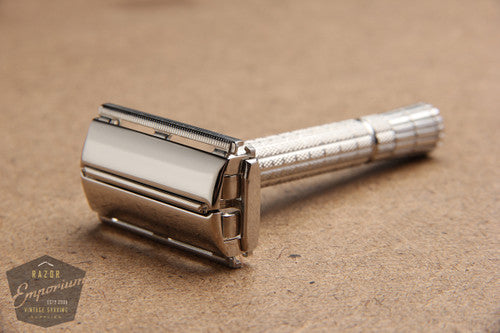Gillette 1956 Medium Flair Tip Super Speed Safety Razor B2 * Revamped - Nickel- B2