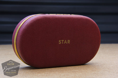 Star Double Edge Safety Razor USA in Maroon Case