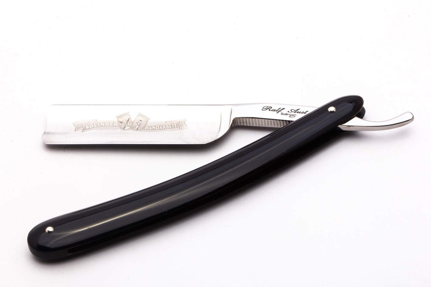 6/8" Ralf Aust Spanish Tip Hollow Ground Straight Razor With Jimps | Acrylic Scales