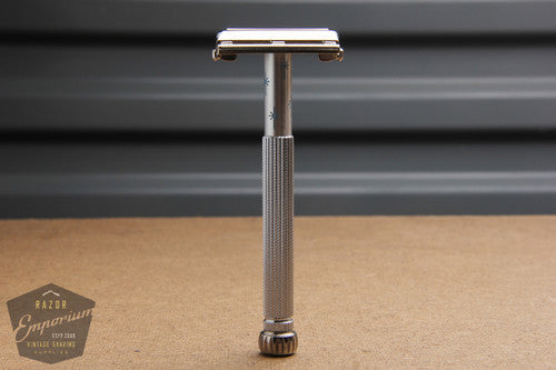 Gillette 1962 Blue Star Lady Gillette DE Safety Razor - H4