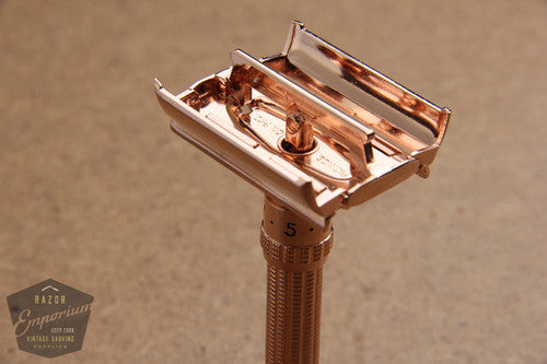 Gillette 1964 Slim Adjustable Safety Razor J2 - ROSE GOLD REVAMPED