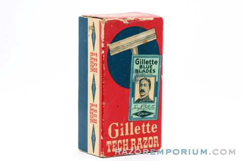 1952 Gillette Ball End Tech Razor w/ Red Box - Excellent X1