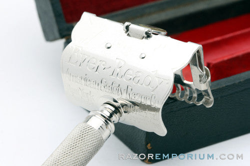 1907-1911 Ever-Ready Lather Catcher Single Edge Safety Razor in Black Leather Box