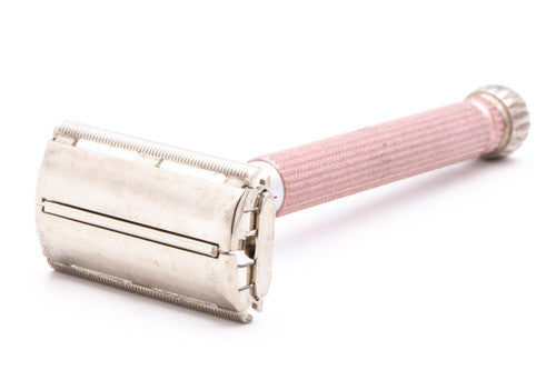 1965 Gillette K2 Pink Star Lady Gillette Double Edge Safety Razor