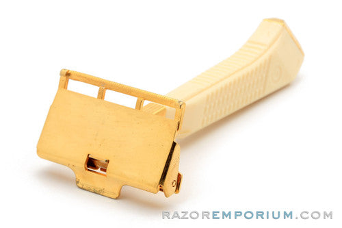 1940's GEM Featherweight Single Edge Razor Cream Bakelite Handle
