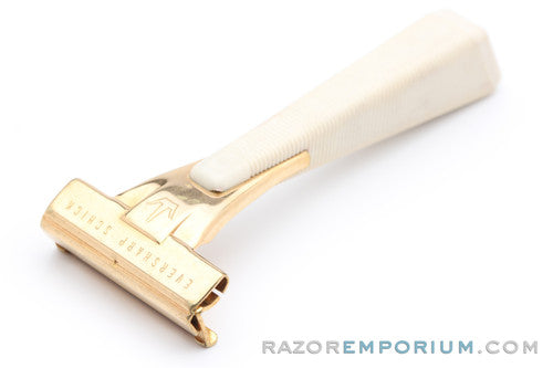 1955-58 Schick Gold Injector Cream Handle Type I