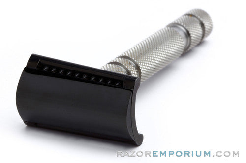 iKon Stainless Steel DLC Slant Razor - Shave Ready