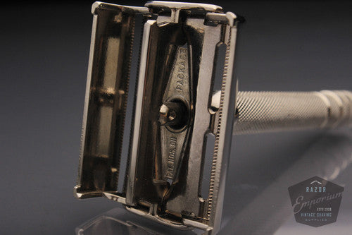 Gillette 1940s Notched Super Speed Safety Razor * Nickel REVAMPED