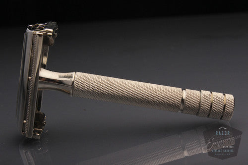Gillette 1940s Notched Super Speed Safety Razor * Nickel REVAMPED