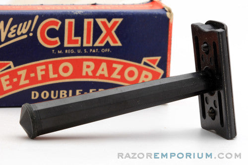1940's Clix E-Z Flo Double Edge Safety Razor - Bakelite Handle