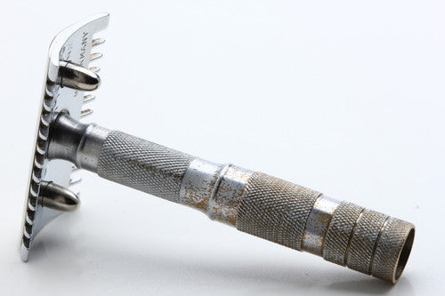 Hoffritz 1960s Travel Open Comb DE Safety Razor