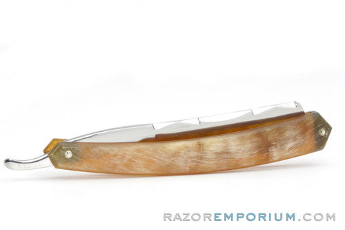 11/16" Thiers-Issard Hollow Ground Blonde Horn Straight Razor