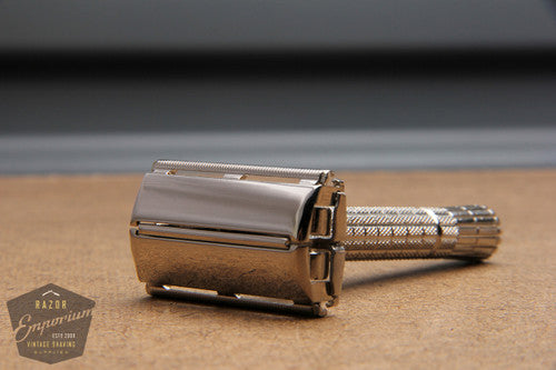 Gillette 1956 Regular Flair Tip Super Speed Safety Razor B2 * Nickel REVAMPED